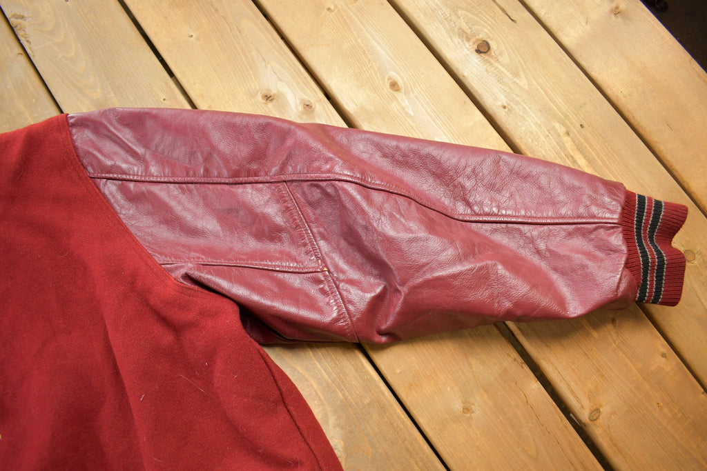 Vintage 1980s City Honors Leather Varsity Jacket