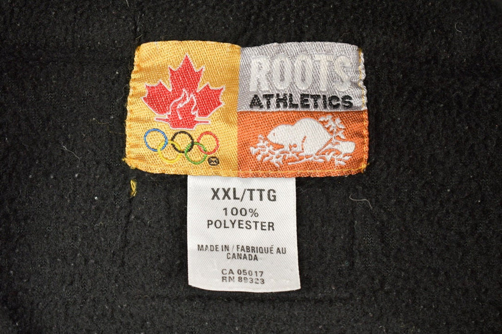 Vintage 1998 Roots Olympics Fleece Quarter Zip Sweater