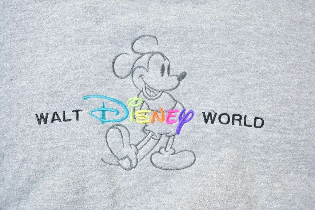 Vintage 1990s Mickey Mouse Walt Disney World Crewneck / Vintage Sweatshirt / Vintage Disney / Mickey / Embroidered / Made In USA