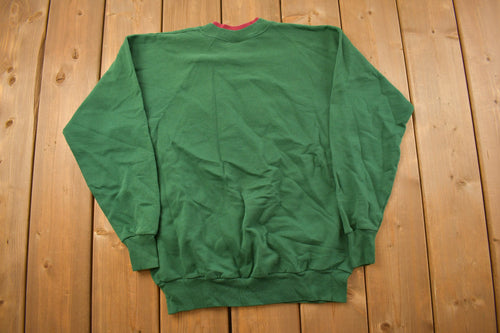 Vintage 1990s Fall Themed Crewneck Sweatshirt / 90s Crewneck / Autumn / Streetwear / Embroidered