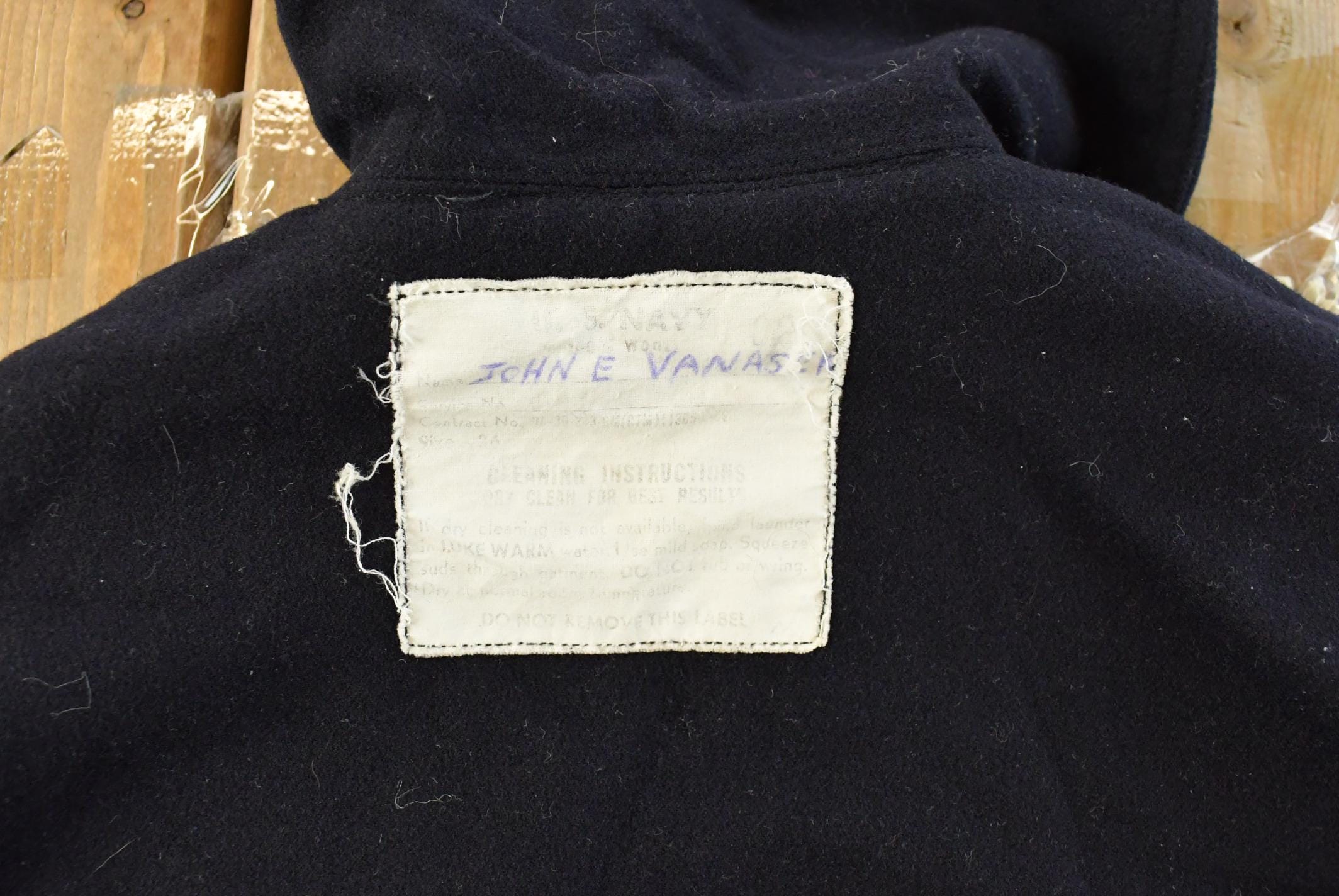 Vintage 1960s Naval Clothing Factory Wool Sailor Uniform Pullover Men's Small