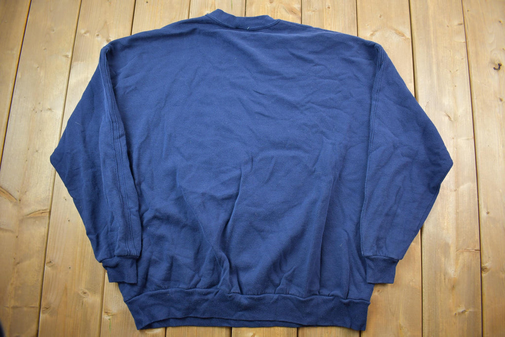 Vintage 1990s Embroidered  Quilt design  Crewneck Sweatshirt Made In USA
