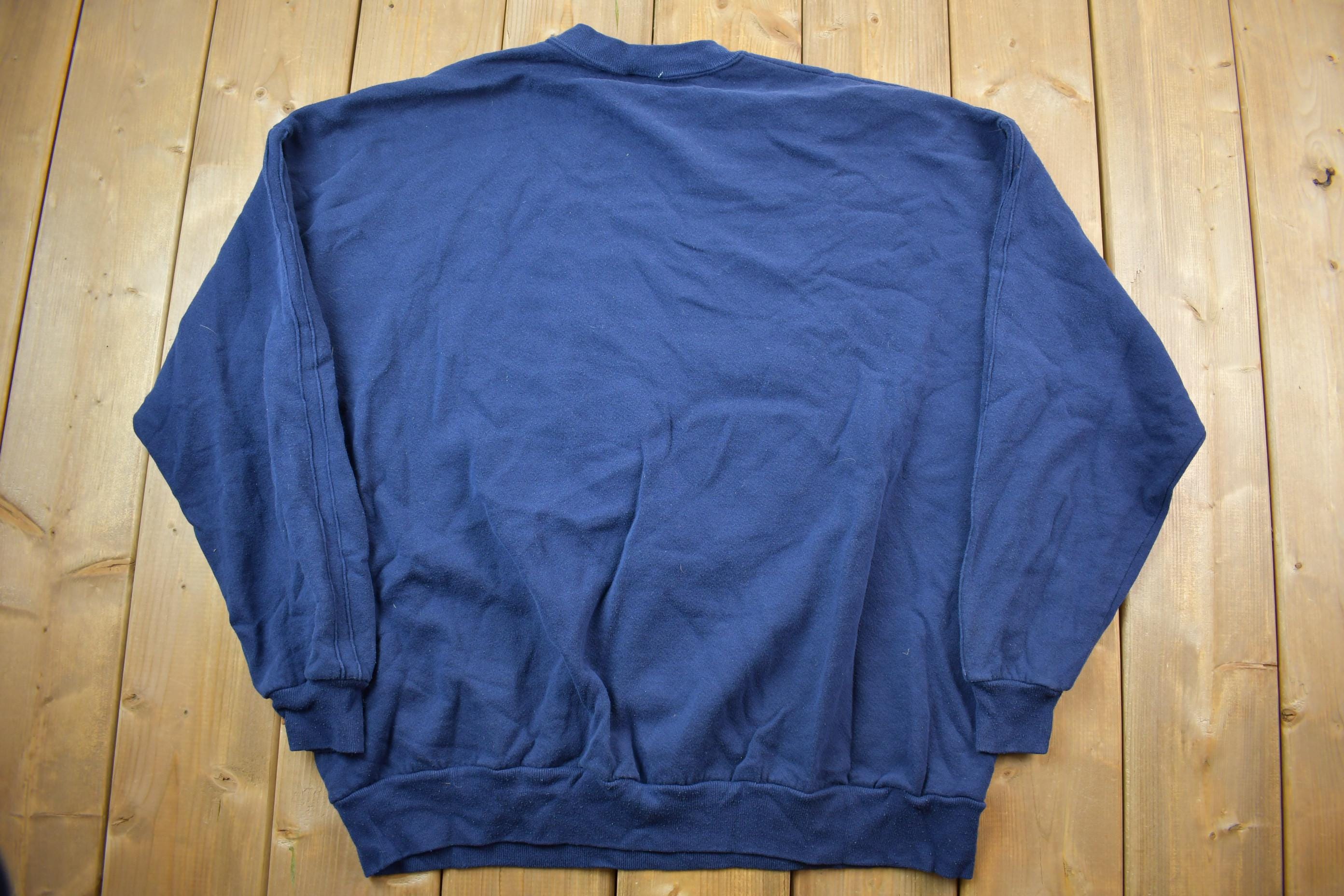 Vintage 1990s Embroidered  Quilt design  Crewneck Sweatshirt Made In USA