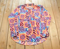 Vintage 1980s Ruddock Bros Abstract Pattern Button Up Shirt Made In USA