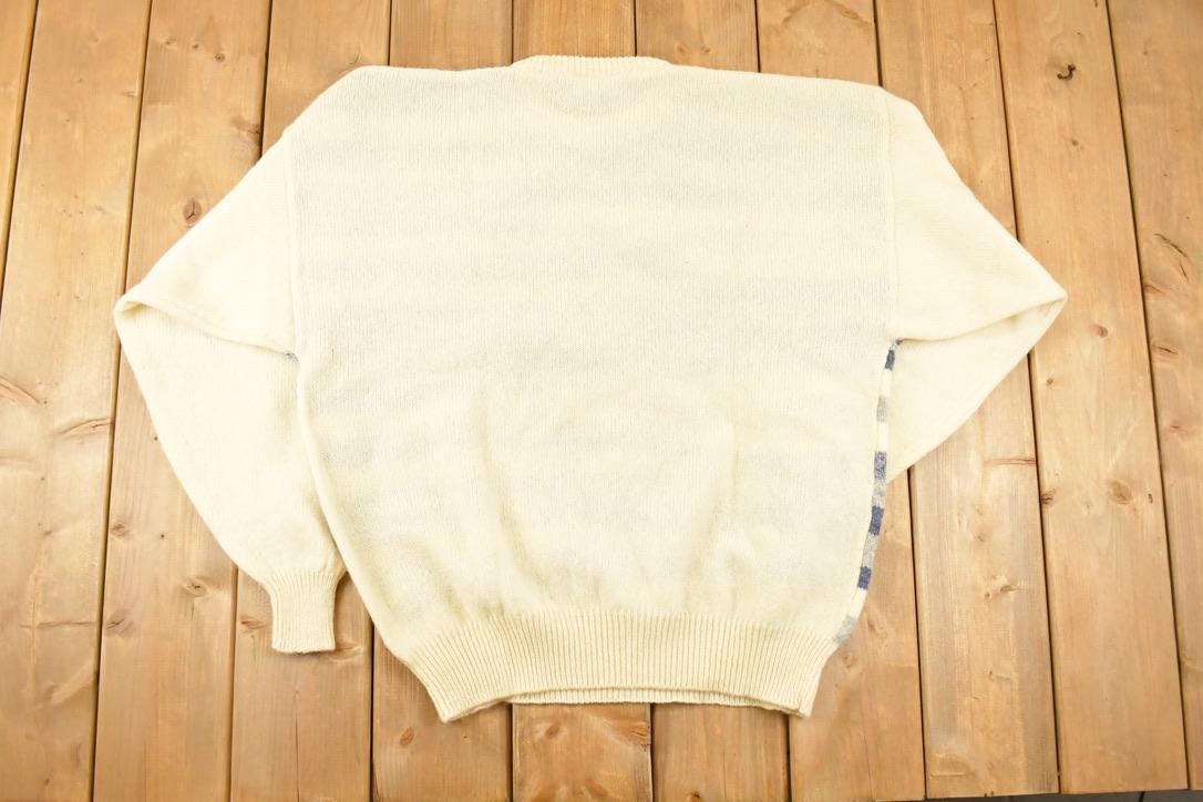 Vintage 1990s Hunt Club Knit Crewneck Sweater Womens L  90s Knitted Sweatshirt  Vintage Preppy Knits