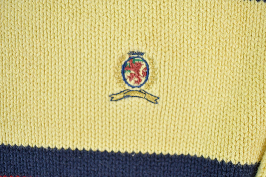 Vintage Y2K Tommy Hilfiger Knit Crewneck Sweater / 90s Crewneck / Abstract Pattern / Preppy Knits