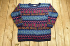 Vintage 1990's Abstract Pattern Knitted Sweater