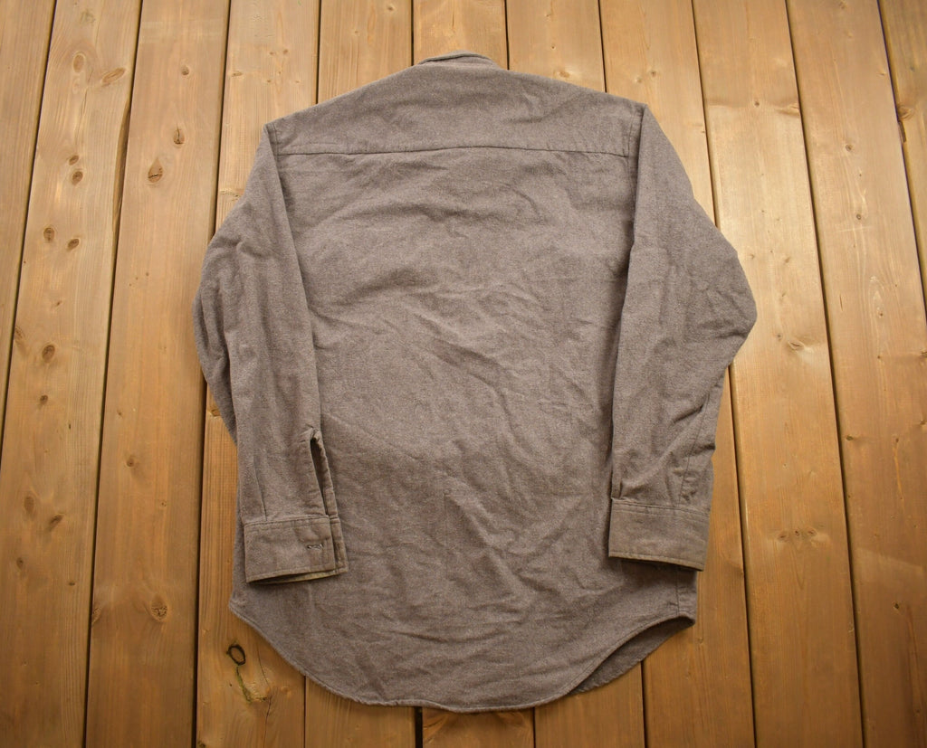 Vintage 1990s Keystone Casuals Blank Brown Button Up Shirt