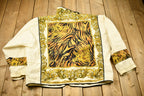 Vintage 1990s Tiger Striped Abstract Pattern Winterset Windbreaker Jacket  Full Zip Jacket  Streetwear  Athleisure  Jacquard