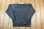 Vintage 1990s Cute Collared Woman's Face Crewneck Sweater
