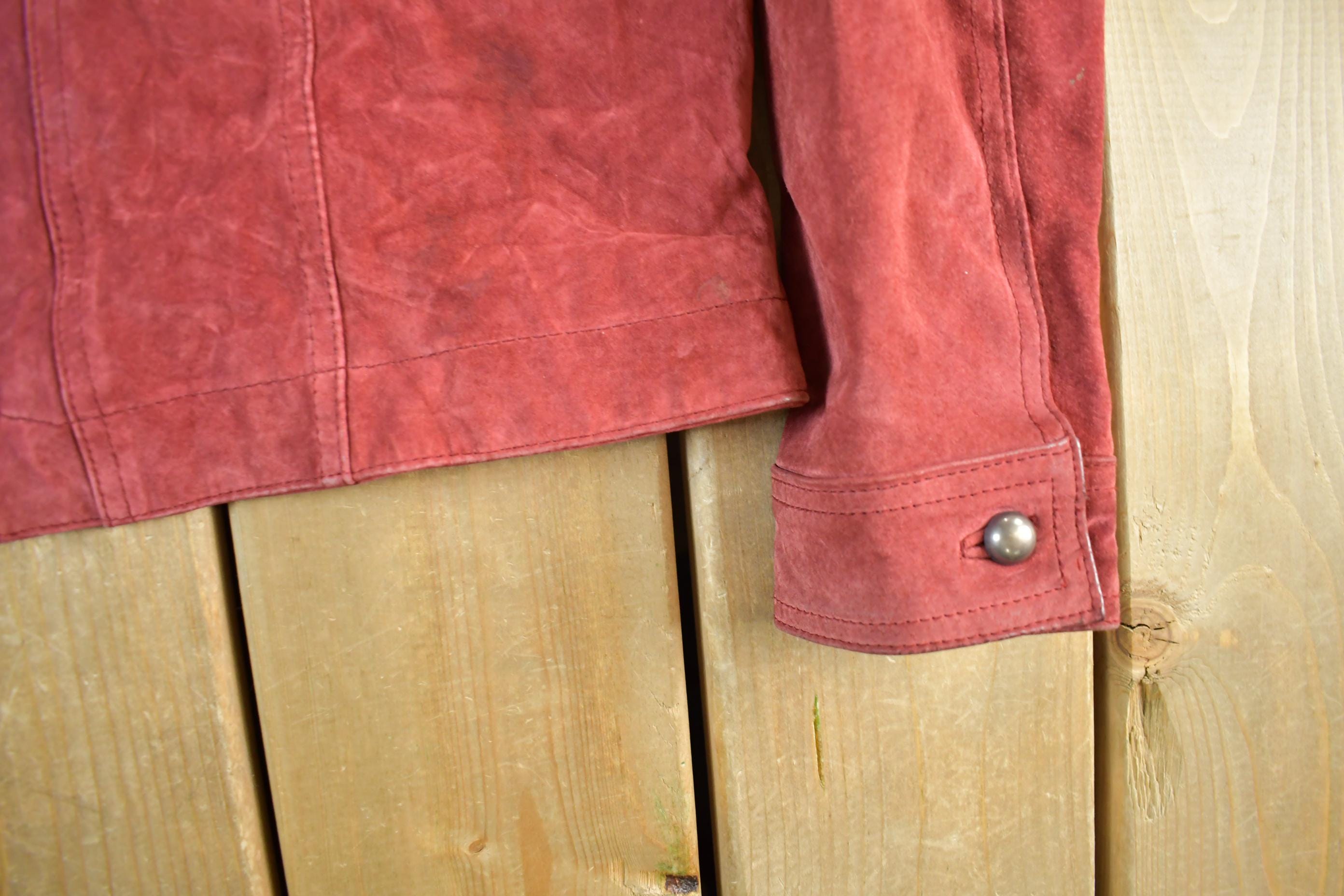 Vintage 1990's Christopher & Banks Pig Leather Jacket Womens Medium