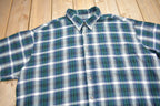 Vintage 1990s Himalaya Plaid Flannel Button Up Shirt