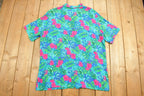Vintage 1980s Floral Button Up Shirt