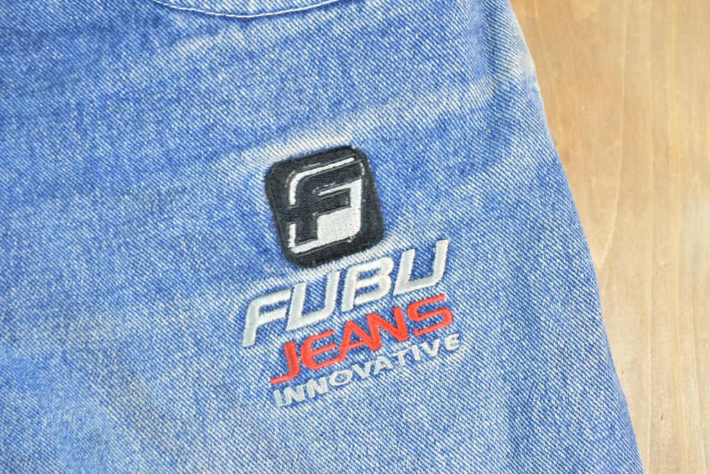 Vintage 1990s Fubu The Collection Denim Hip Hop Jeans Size 38 x 30