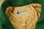 Vintage 1990s St Josephs Varsity Wrestling Leather & Wool Varsity Jacket Made In USA Size 44