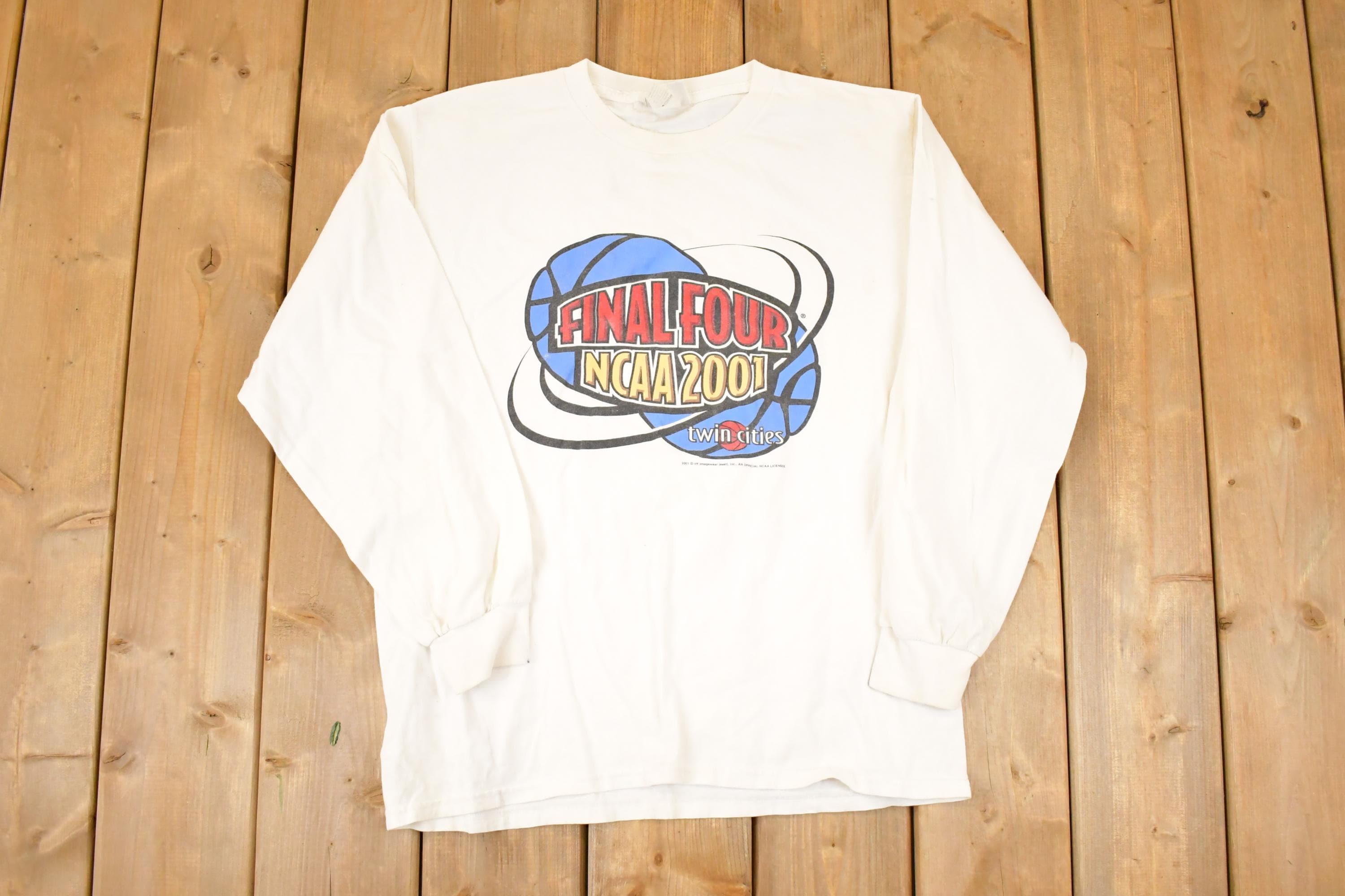Vintage 2001 NCAA Final Four University Basketball Crewneck Shirt Men's L