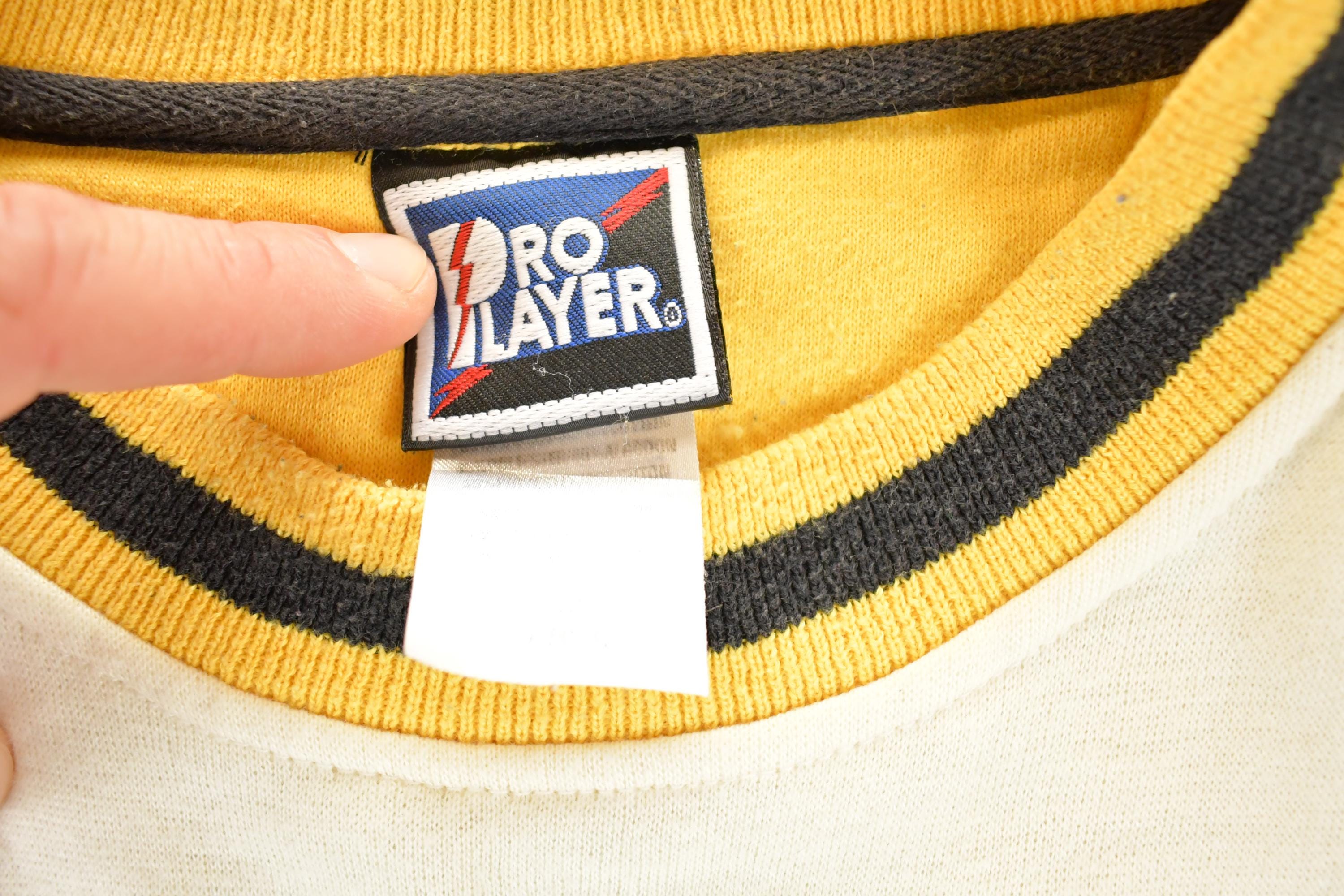 Vintage 1990s Pittsburgh Steelers Pro Player NFL Crewneck Sweatshirt Men's L
