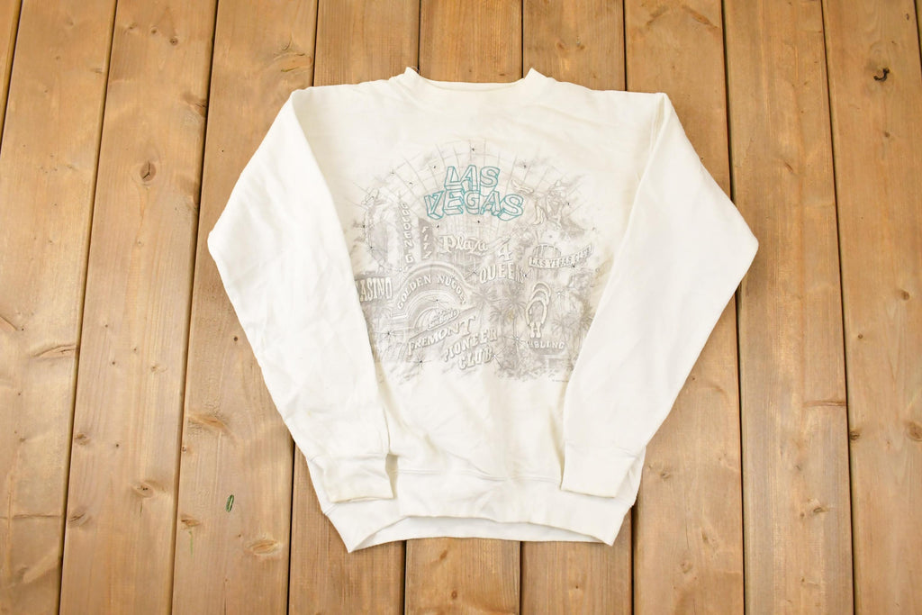Vintage 1990s Las Vegas Graphic Print Crewneck Sweatshirt Mens S