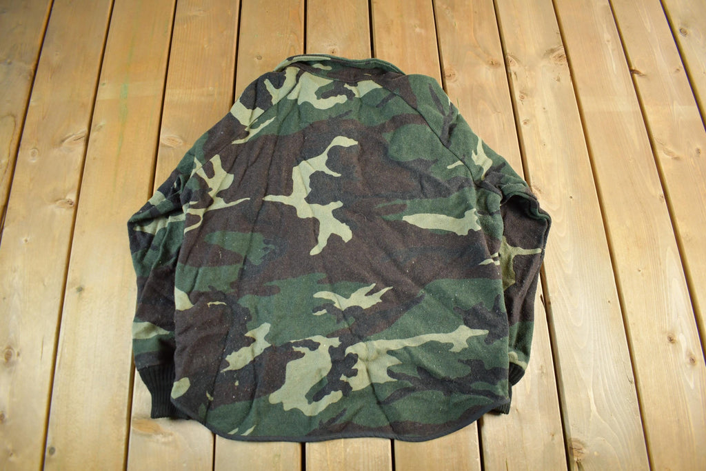 Vintage 90s Camo Hunting Jacket - Men's Wool Blend Large