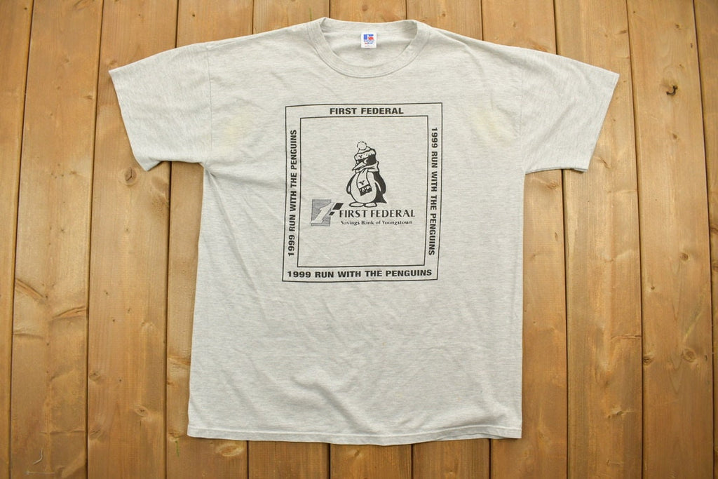 Vintage 1999 Penguin Run Youngstown Graphic T-Shirt