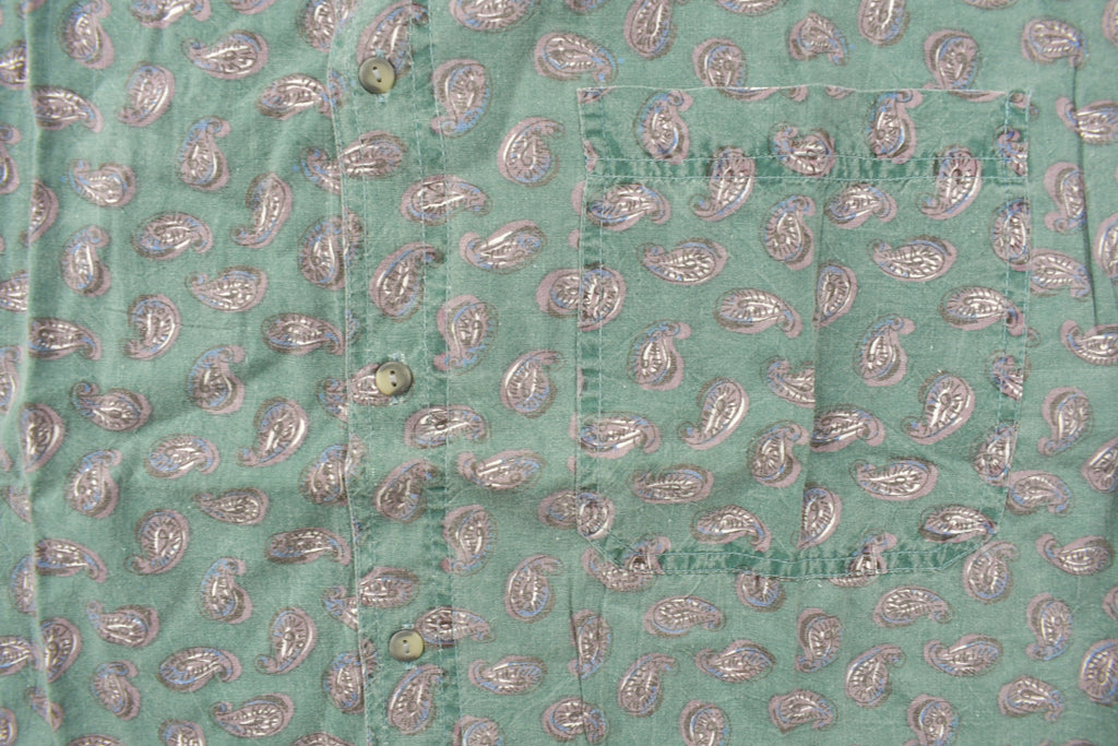 Vintage 1990s Pause Paisley Button Up Shirt / 1990s Button Up / Vintage Button Up / Basic Button Up / Paisley Pattern / Paisley Button Up