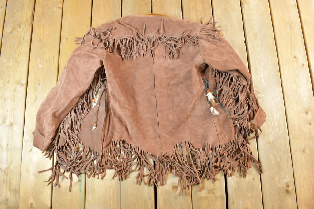 Vintage 1950s Fringe Leather Jacket Made In USA