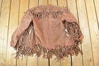 Vintage 1950s Fringe Leather Jacket Made In USA