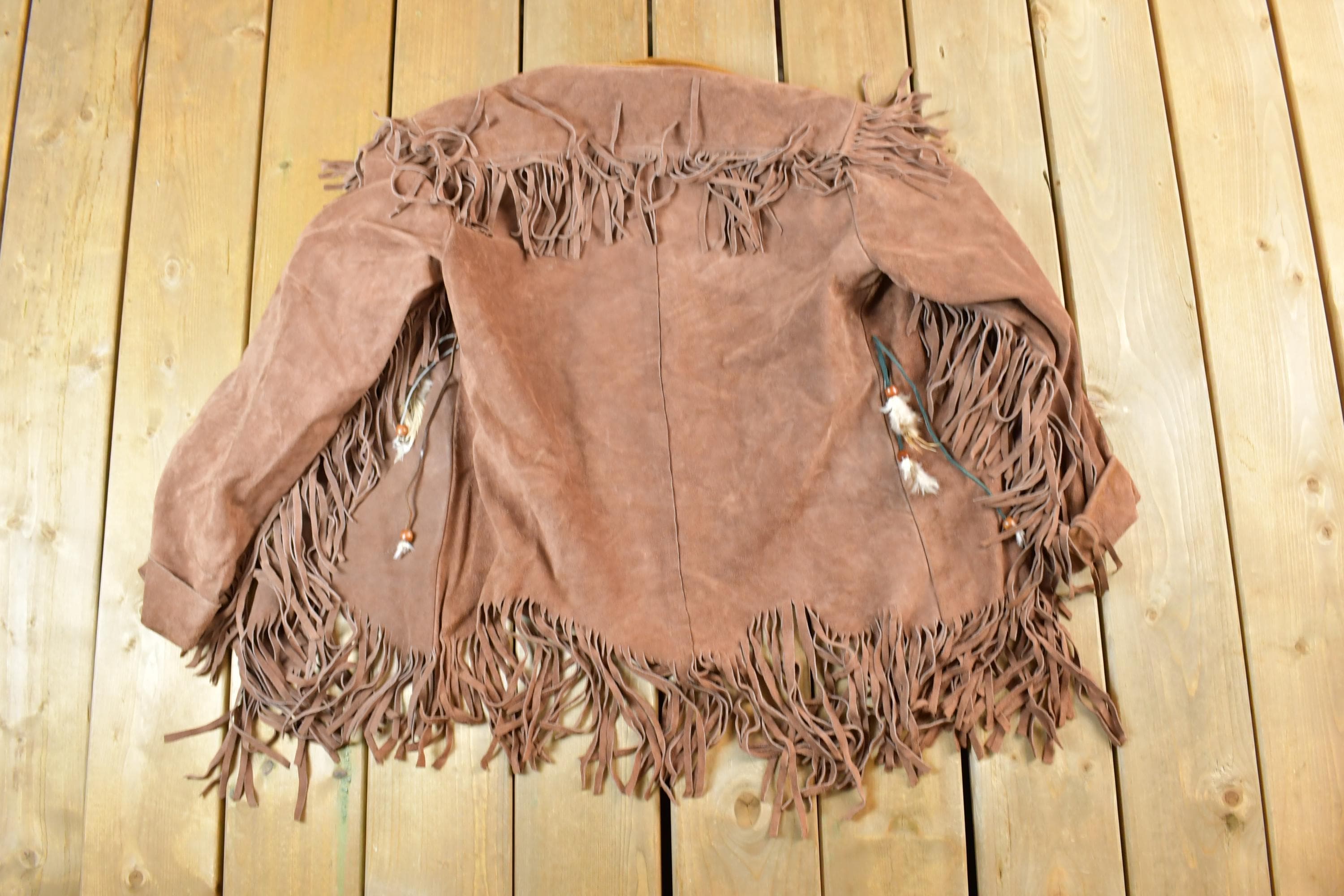 Vintage 1950s Fringe Leather Jacket Made In USA
