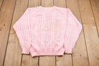 Vintage 1990s Prestige Global Cable Knitted Sweater