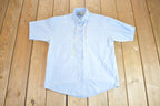 Vintage 1990s Separate Issue Floral Embroidered Jean Short Sleeve Button Up Shirt