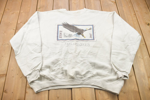 Vintage 1990s Fieldmaster Eagle Stamp Crewneck Sweatshirt / 90s Crewneck / Made In USA / Essential / Streetwear / 90s
