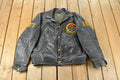 Vintage 1970s DeVry Institute of Technology Collegiate Lined Leather Jacket Men's Large