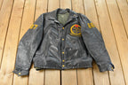 Vintage 1970s DeVry Institute of Technology Collegiate Lined Leather Jacket Men's Large