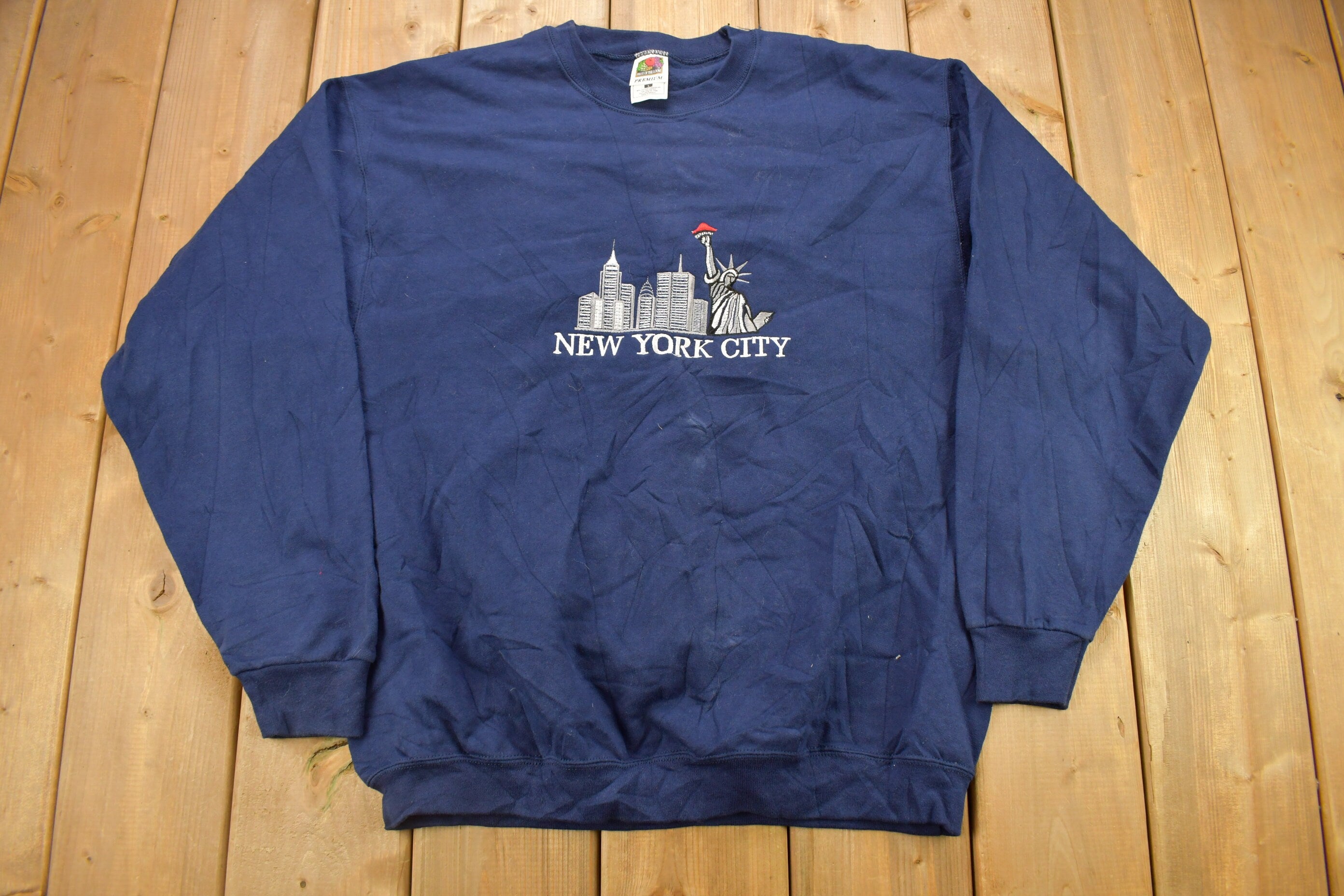 Vintage 1990s New York City Embroidered Crewneck Sweatshirt