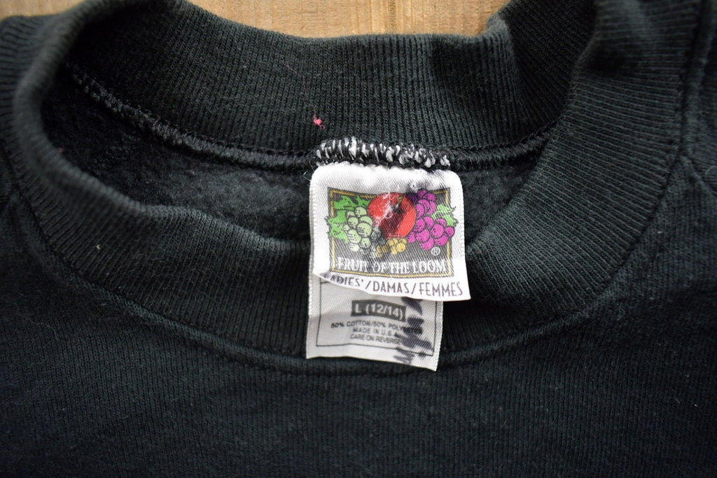 Vintage 1990s Fruit Of The Loom Teddy Bear Crewneck Sweatshirt Made In USA