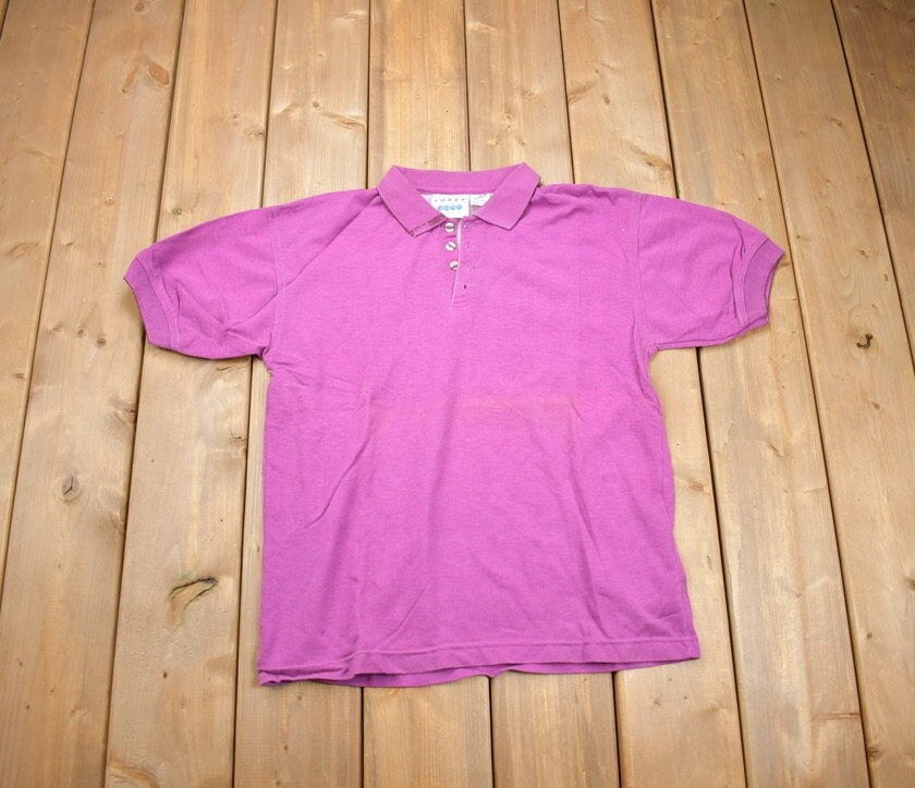 Vintage 1990s West Coast Boys Pink Button Up Polo Shirt