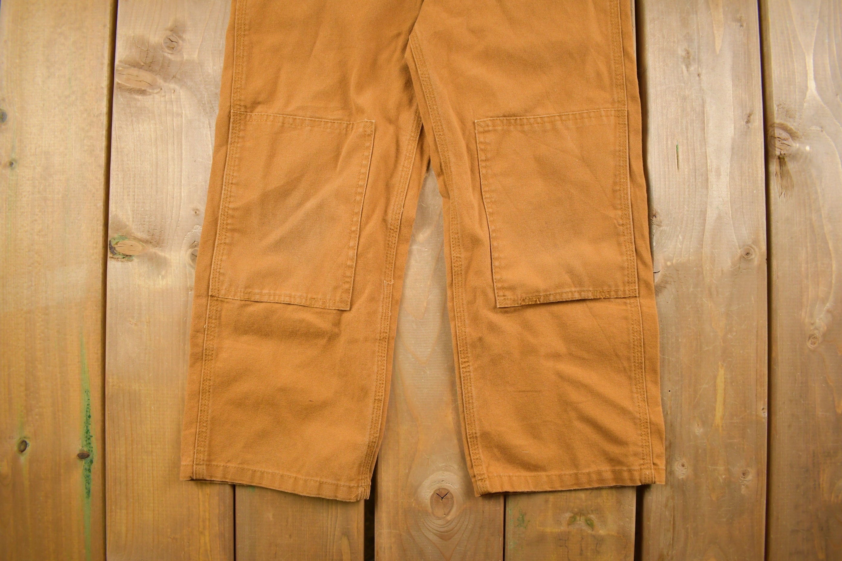 Vintage 1990s Carhartt Youth Size Double Knee Canvas Overalls Size 28 x 19