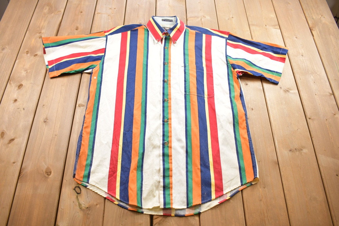 Vintage 1990s Gant USA Striped Button Up Shirt