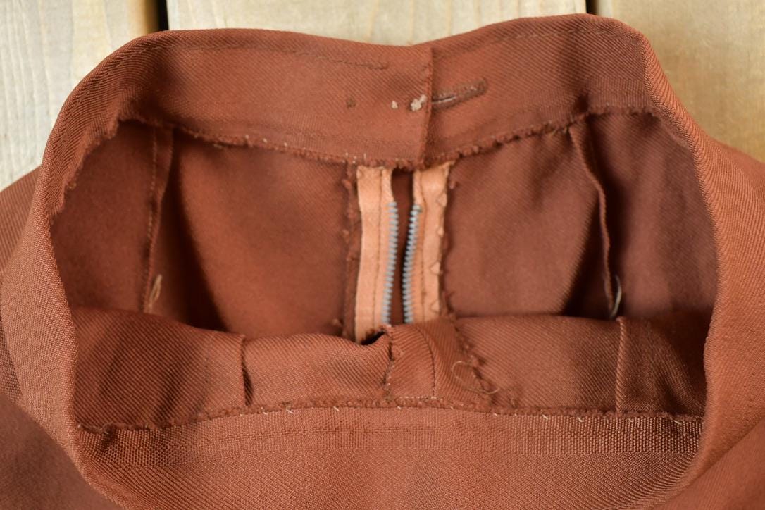 Vintage 1960s Brown Pleated Pants  Made in USA  American Vintage  Workwear  Streetwear  Vintage Pants