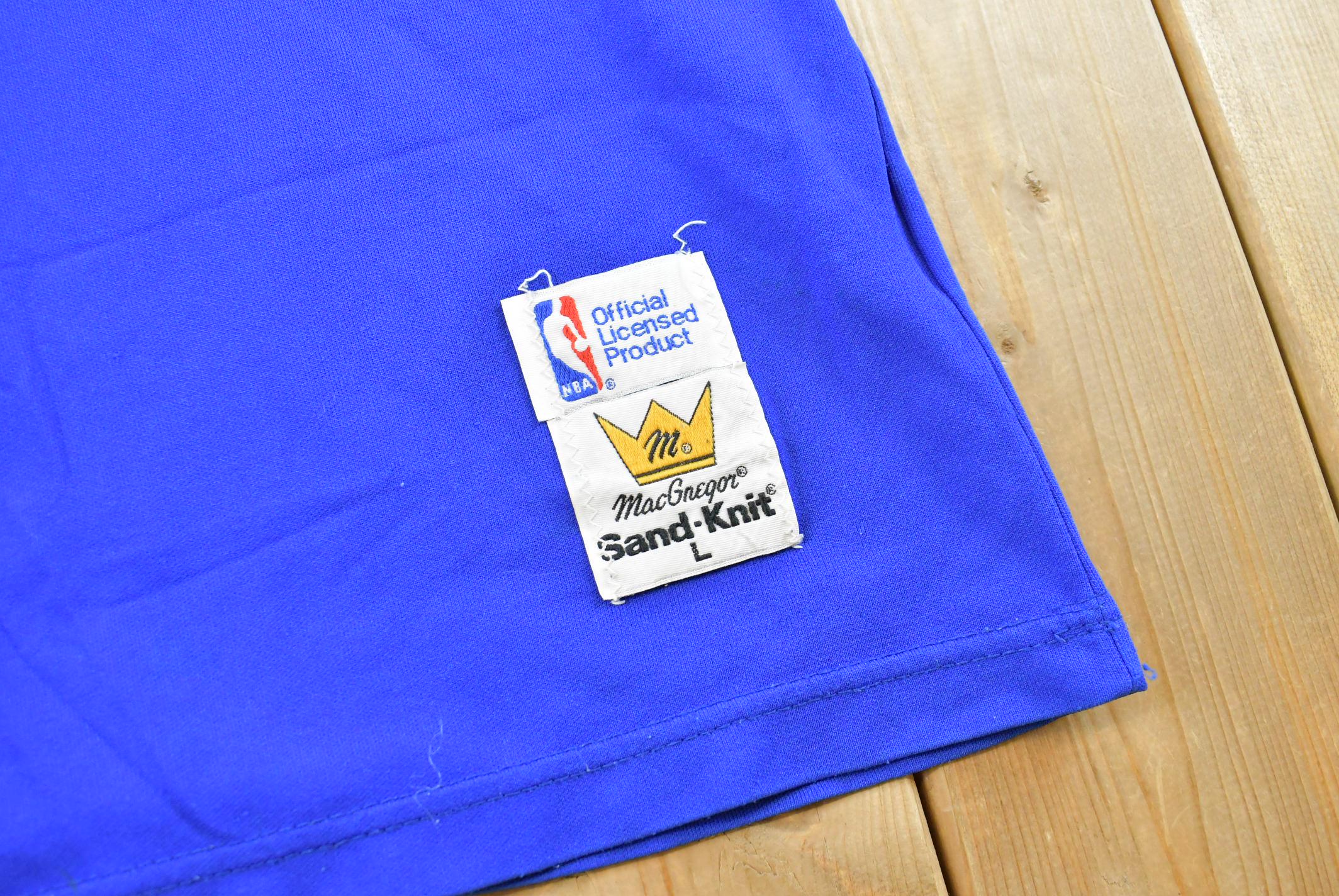 Vintage 1980s New York Knicks Patrick Ewing Sand Knit NBA Basketball Jersey Size M