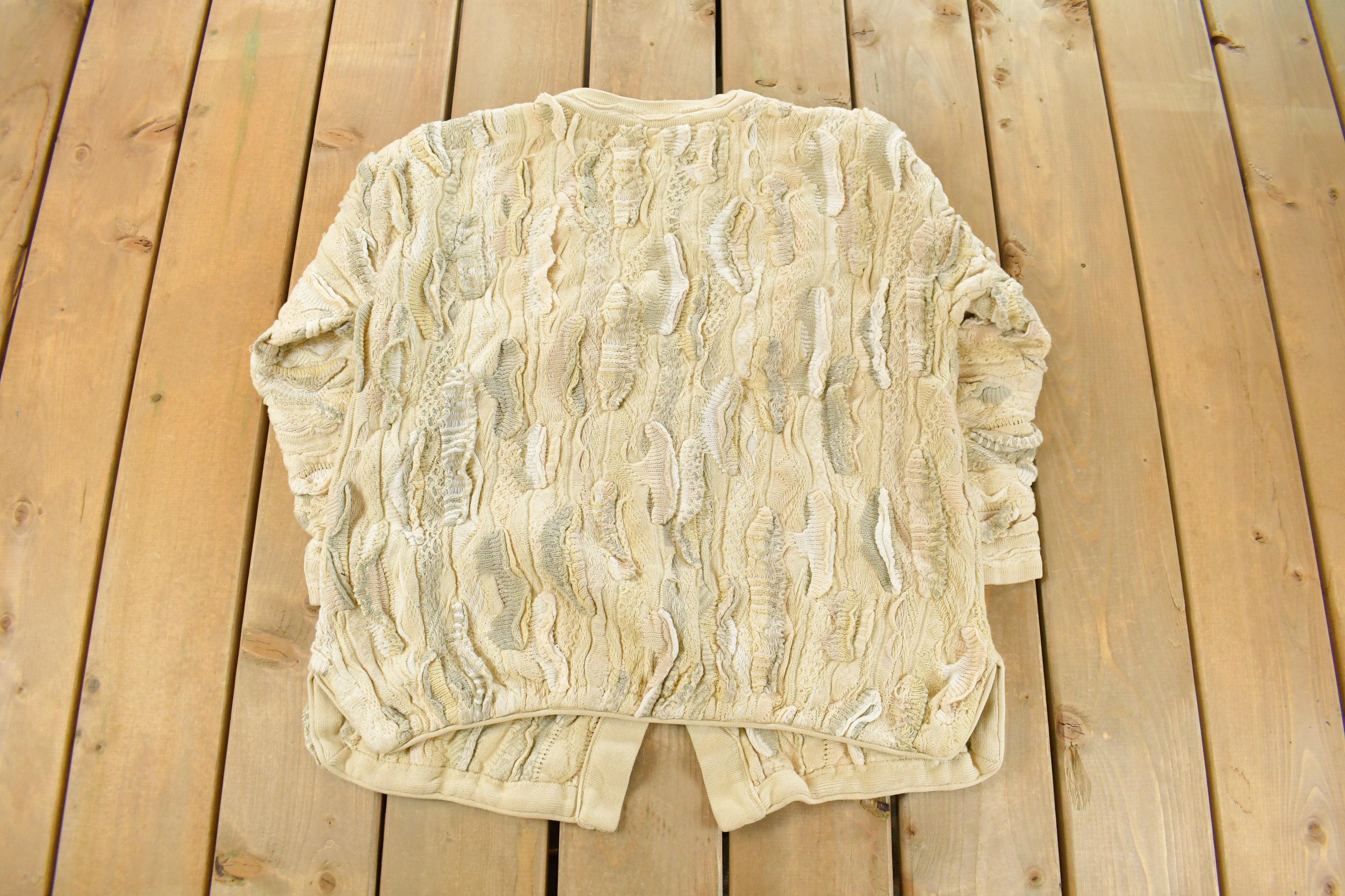 Vintage Coogi Australia 3D Cable Knit Cardigan Sweater Women's Medium