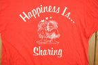 Vintage 1990s Happiness is Sharing Graphic T Shirt
