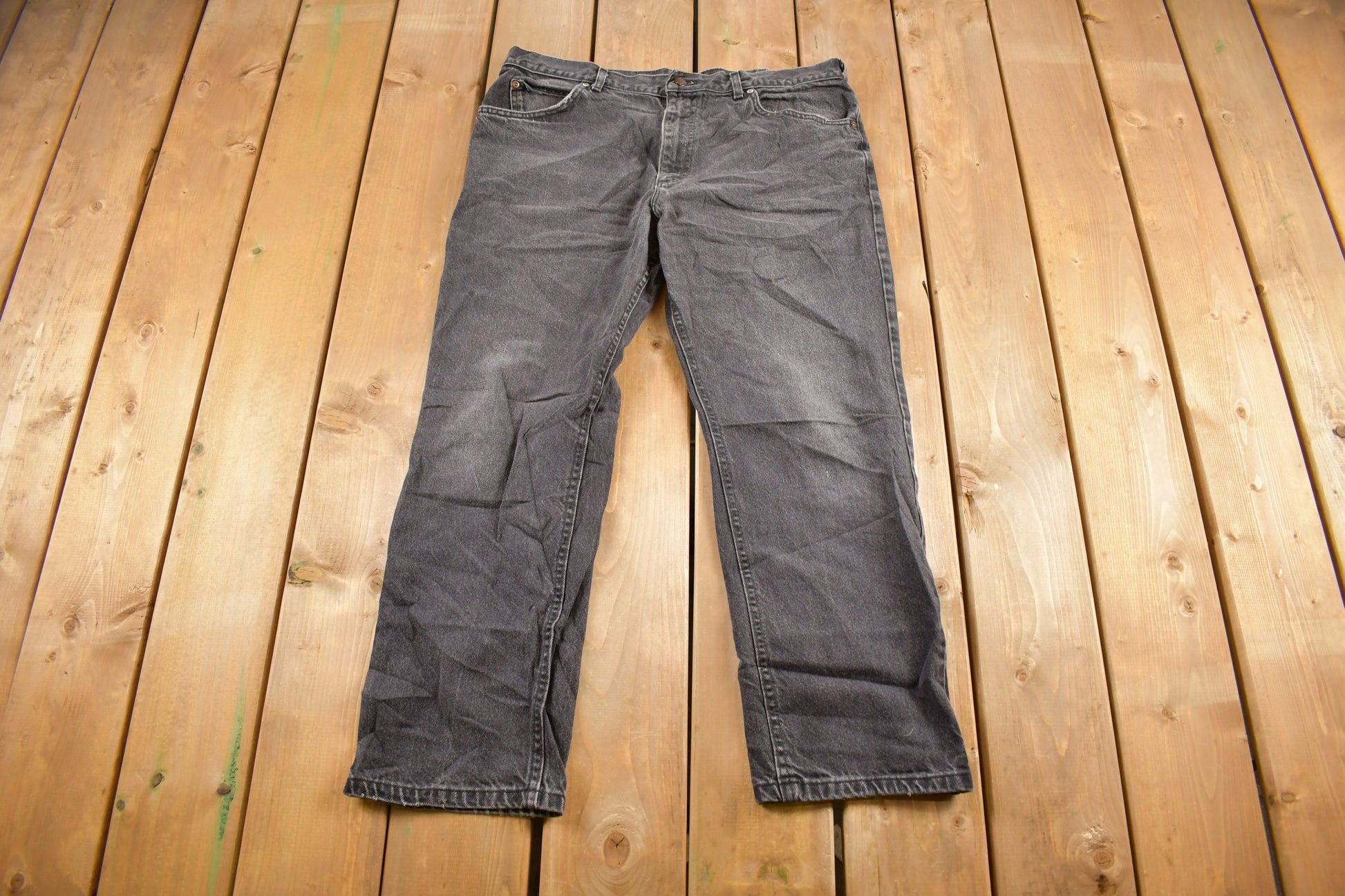 Vintage 1980s Lee Dark Wash Denim Jeans Size 36 x 26