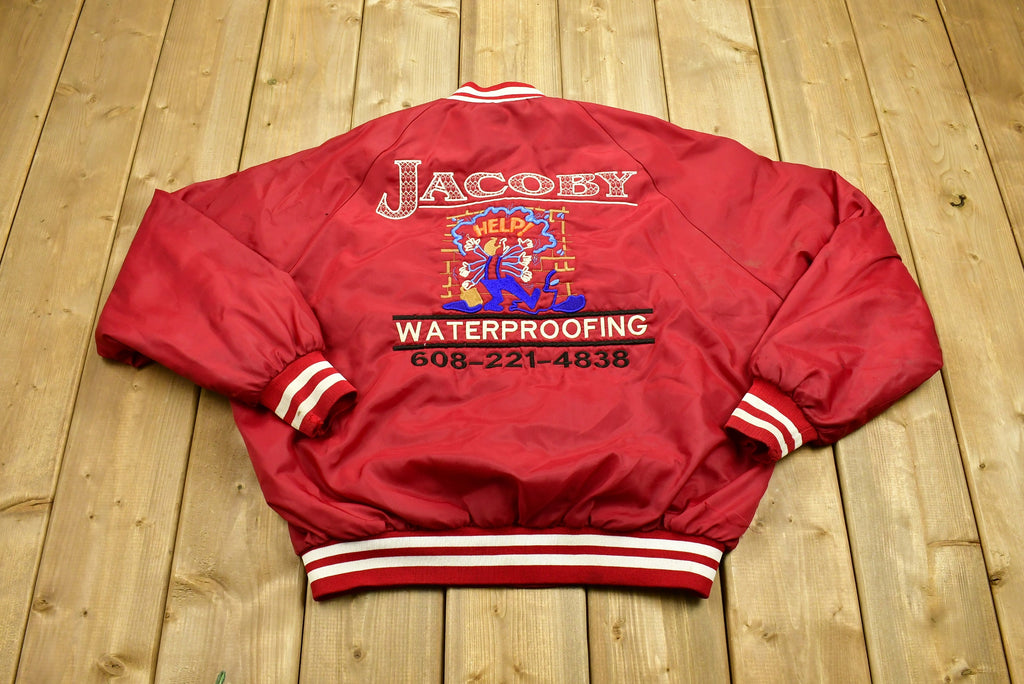Vintage 1980s Jacoby Waterproofing Satin Work Jacket