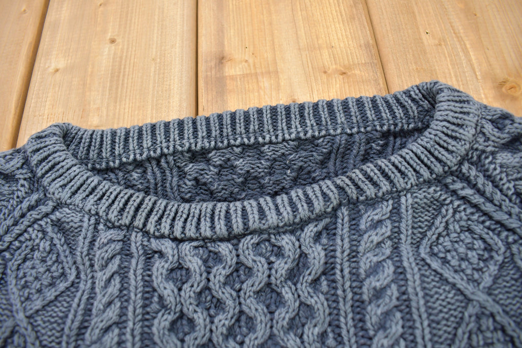 Vintage 1980s Women's 3D Cable Knitted Women's Sweater