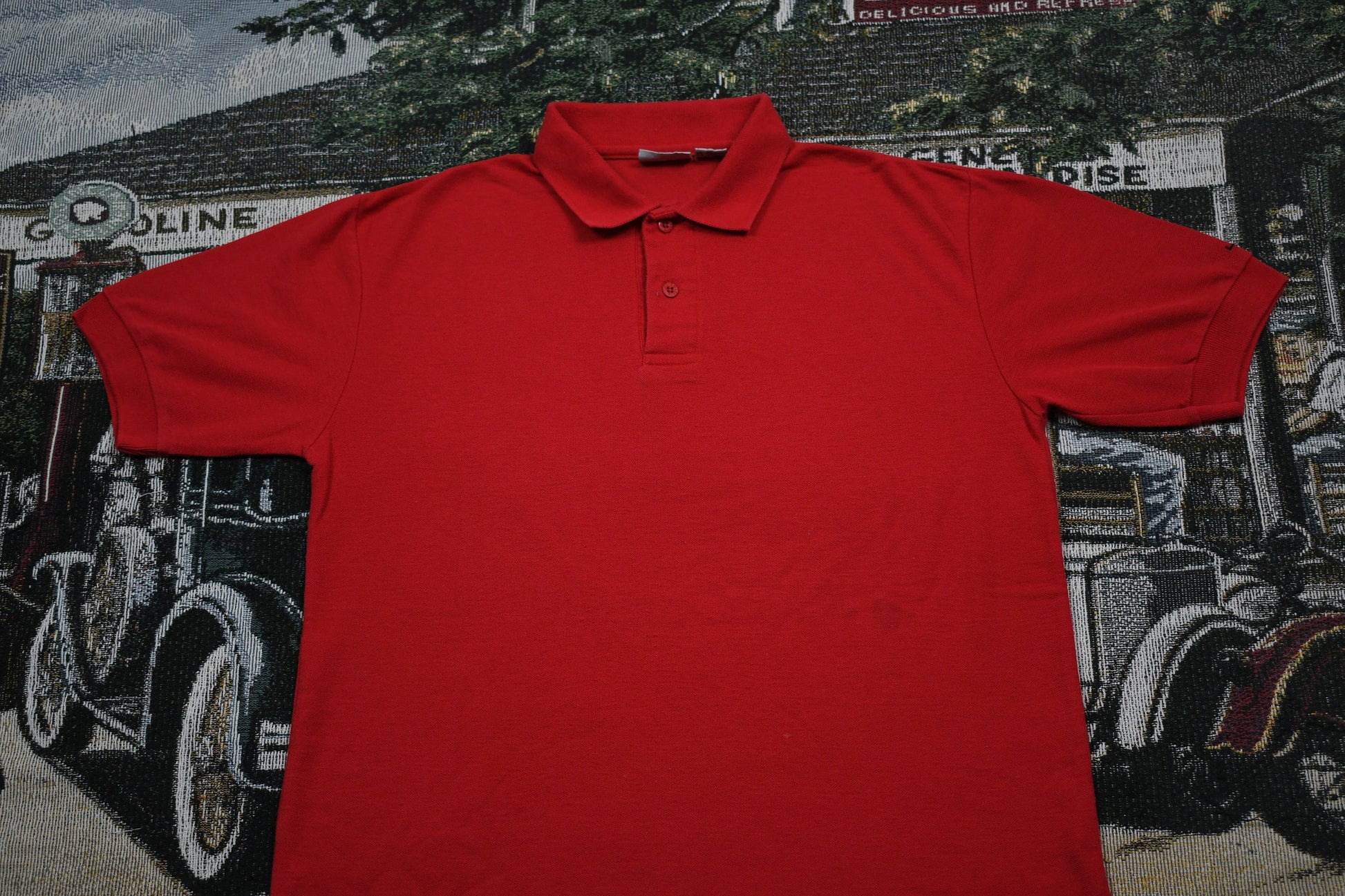 Vintage 1990s Levi's Denim Embroidered Polo Shirt