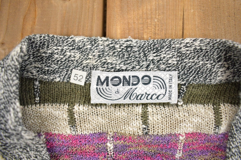 Vintage 1980s Mondo Di Marco 3D Knitted Cardigan Sweater