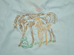 Vintage 1990s Chain Stitched Zebra Theme Button Down T-Shirt