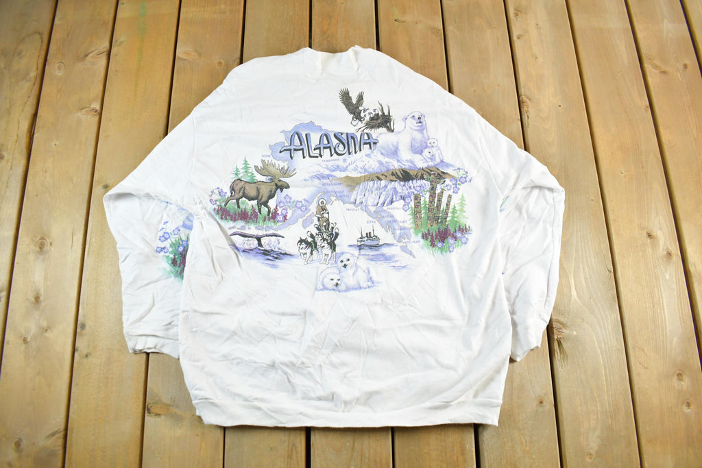 Vintage 1990s Alaska Wilderness AOP Crewneck Sweatshirt Mens XL