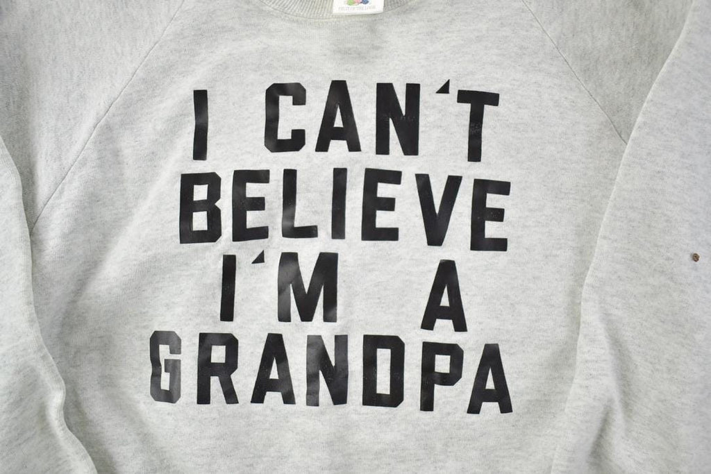 Vintage 1990s Cute Grandpa Crewneck Sweater / 90s Crewneck / Grandma Sweater / Streetwear / Made In USA / Parent Theme